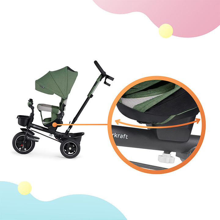 Kinderkraft Tricikl SPINSTEP, pastelno zeleni