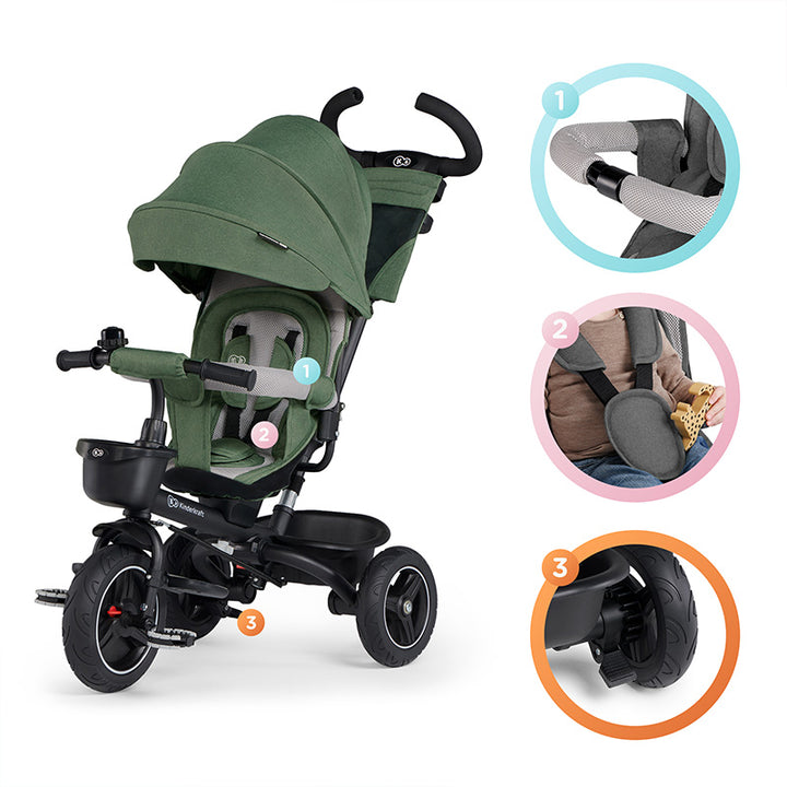 Kinderkraft Tricikl SPINSTEP, pastelno zeleni