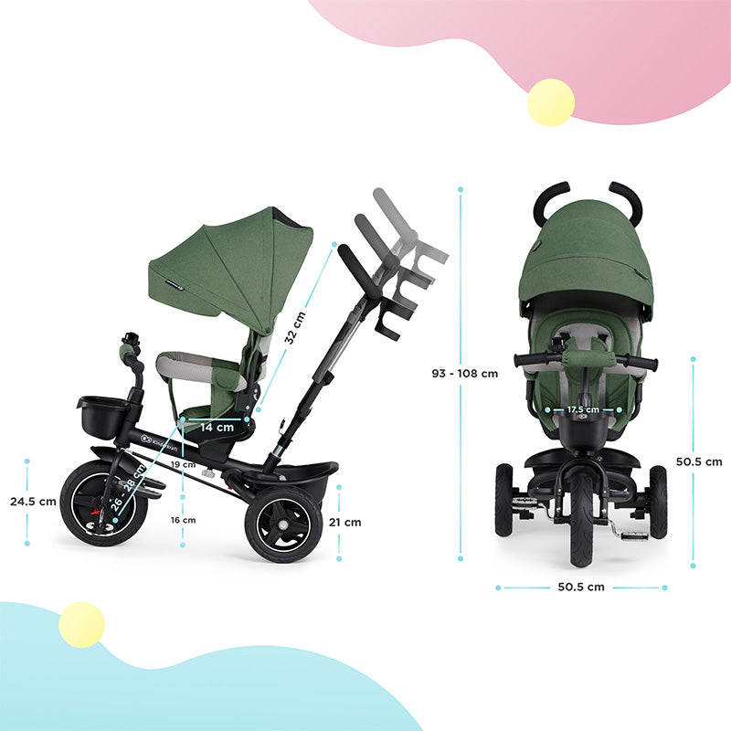 Kinderkraft Tricikl SPINSTEP, pastelno zeleni