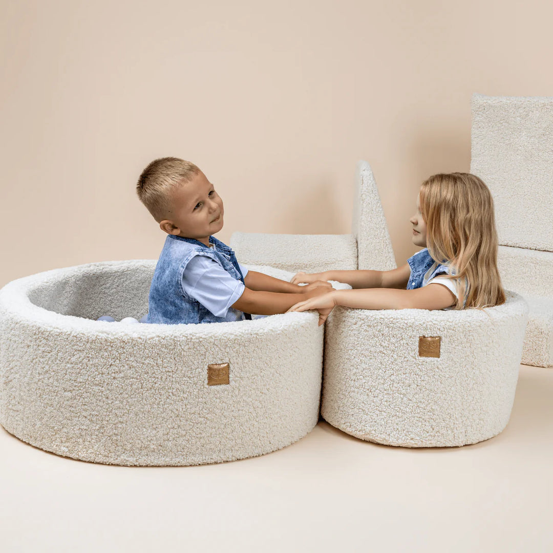 MeowBaby pjenasto igralište 3 elementa - Boucle White