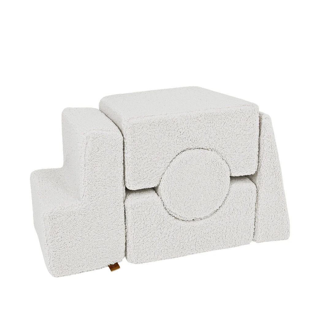 MeowBaby pjenasto igralište 5 elemenata - Bearly White