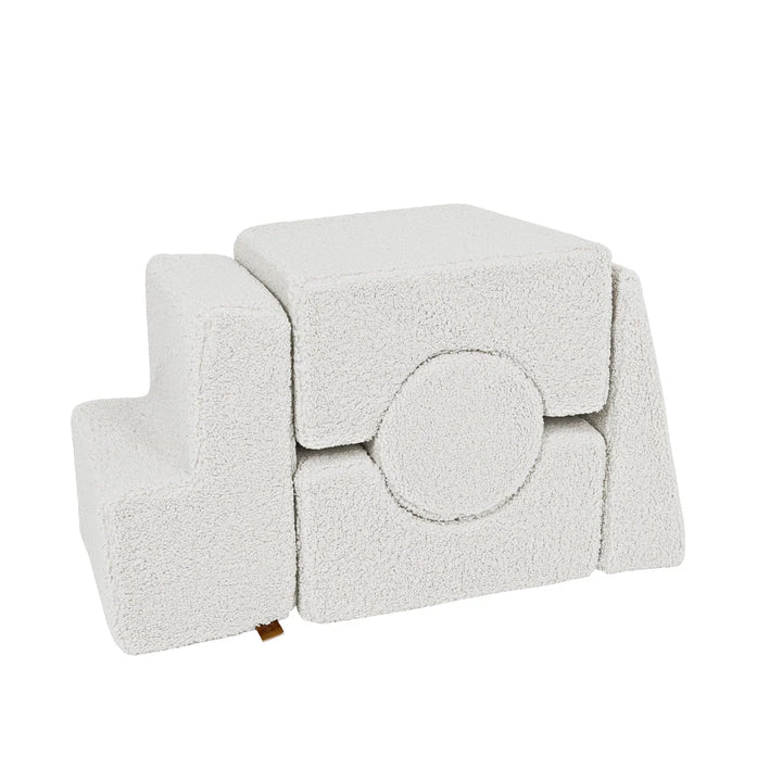 MeowBaby pjenasto igralište 5 elemenata - Bearly White