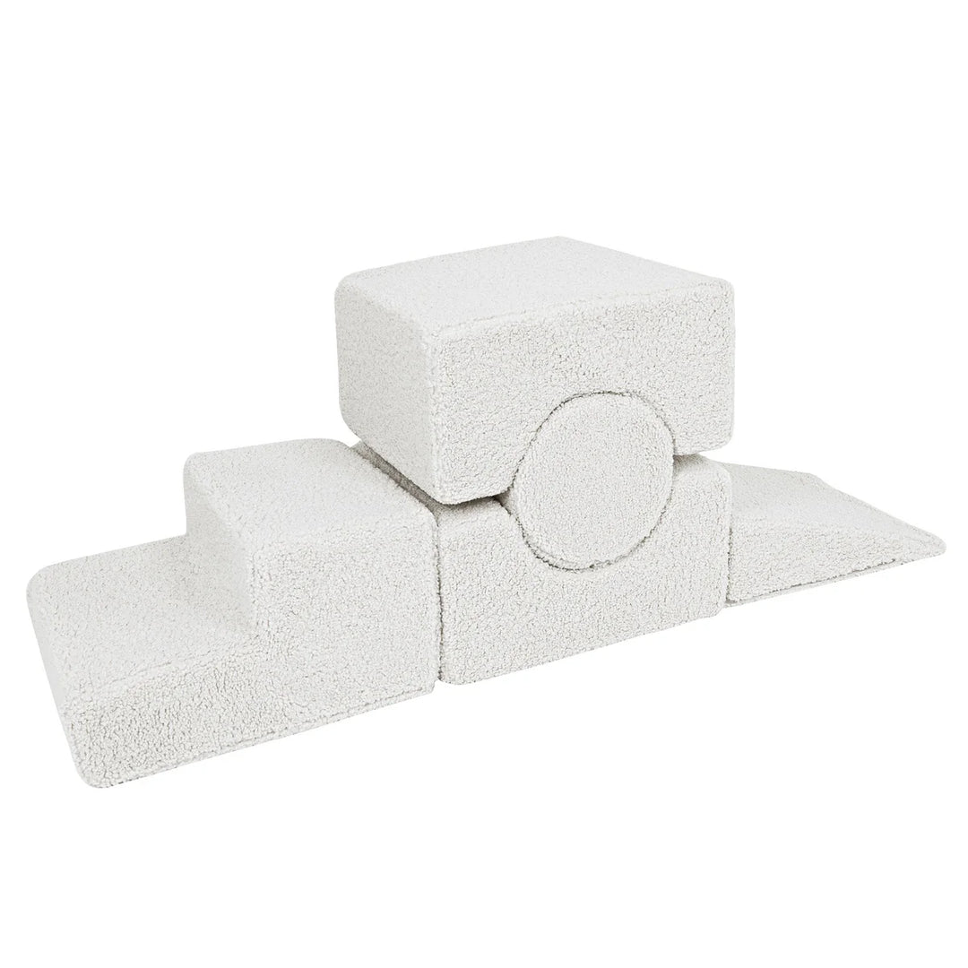 MeowBaby pjenasto igralište 5 elemenata - Bearly White