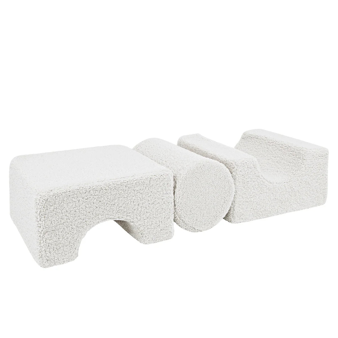 MeowBaby pjenasto igralište 3 elementa - Bearly White