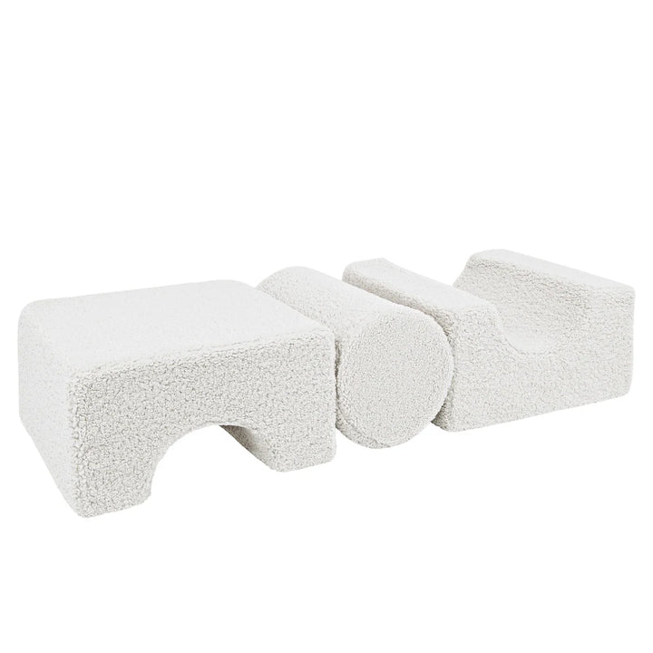 MeowBaby pjenasto igralište 3 elementa - Bearly White