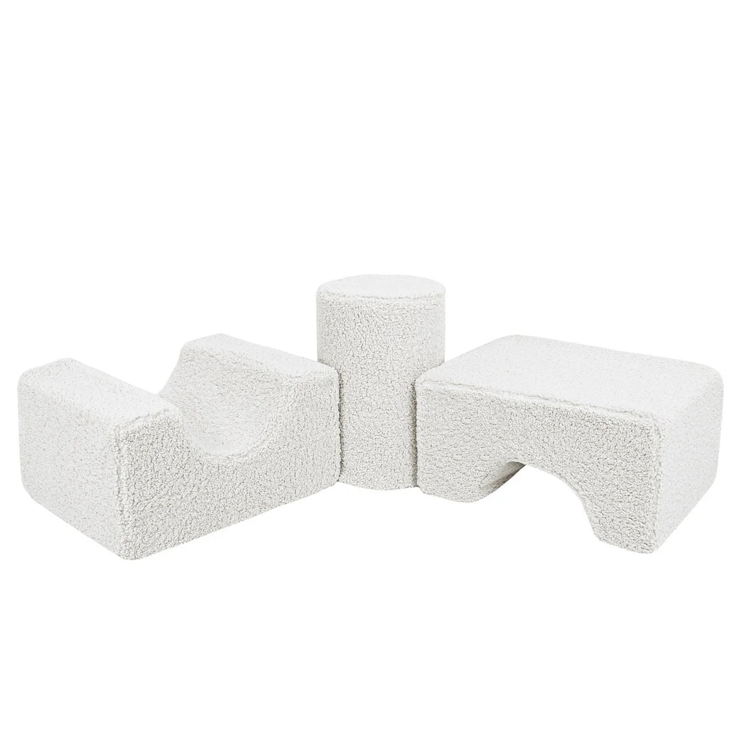 MeowBaby pjenasto igralište 3 elementa - Bearly White