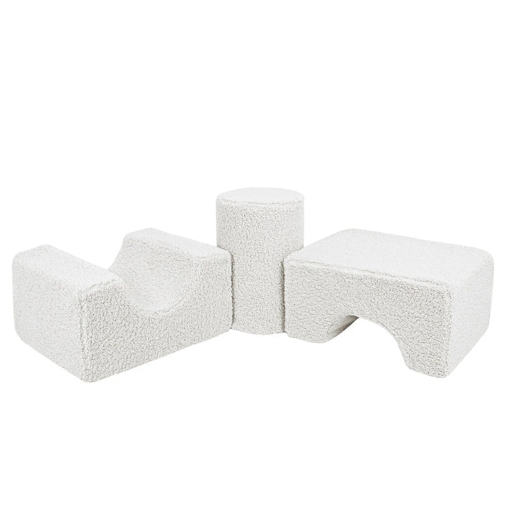 MeowBaby pjenasto igralište 3 elementa - Bearly White