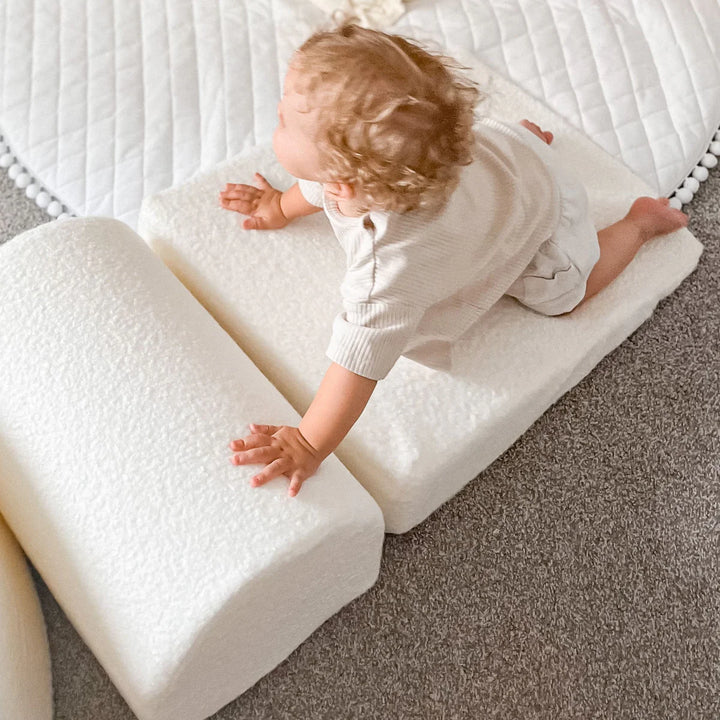 MeowBaby pjenasto igralište 4 elementa - Boucle White