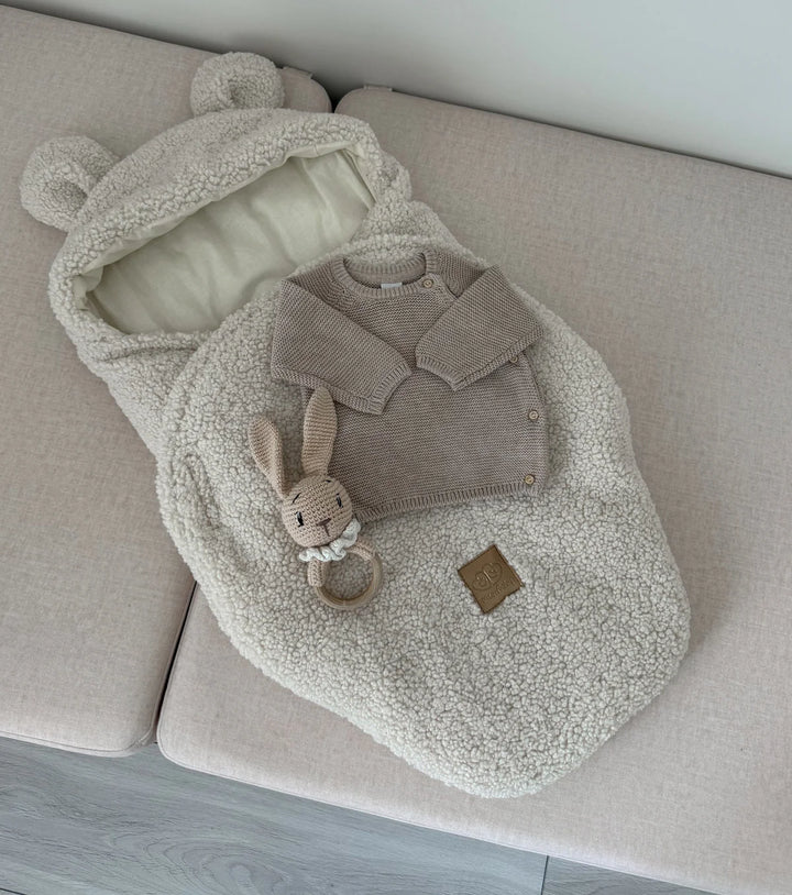 Povoj za novorođenčad Bearly Cream