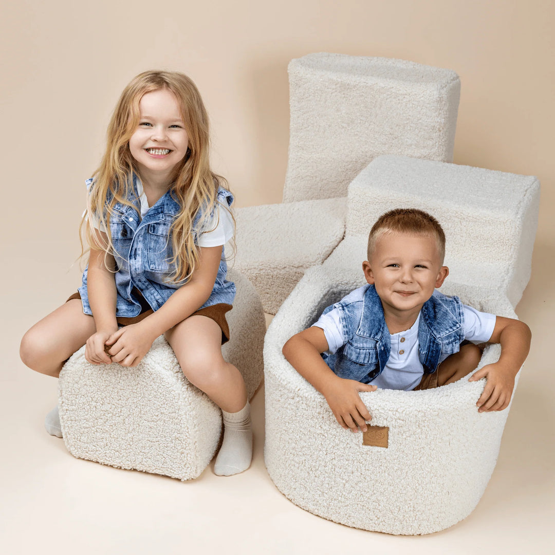 MeowBaby pjenasto igralište 4 elementa - Bearly Light Grey