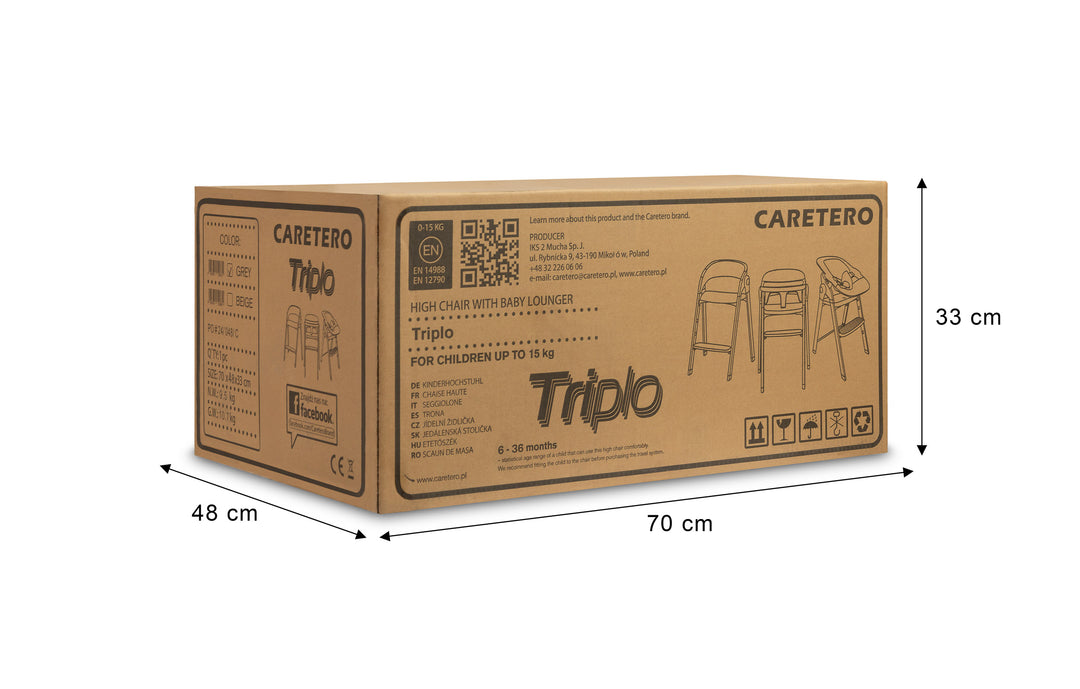 Hranilica Triplo 3 U 1 Siva